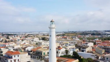 Deniz feneri kulesinin Arial manzarası 