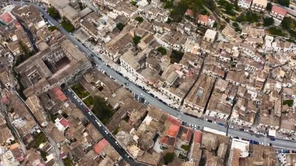 Luftaufnahme Von Modica Sizilien Italien — Stockvideo
