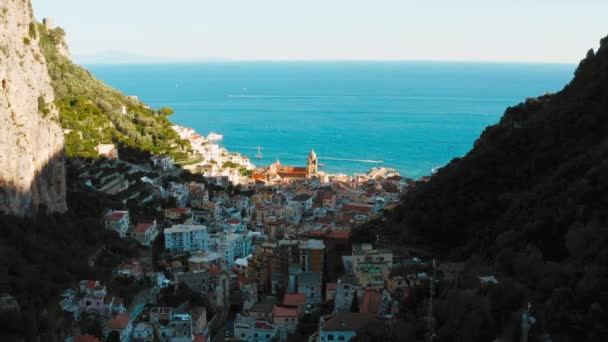 Vista Aérea Costa Amalfi — Vídeos de Stock