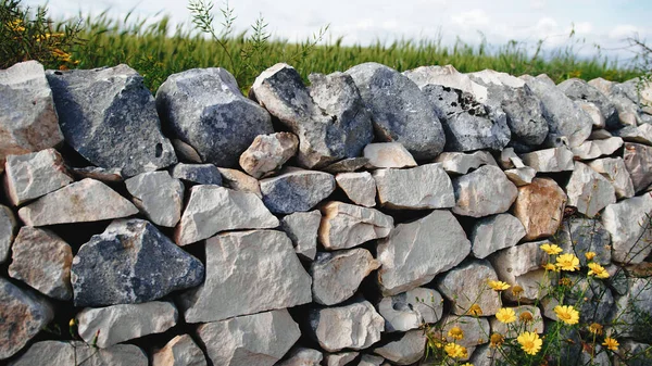 stock image Detail of Ancient dry stone wall