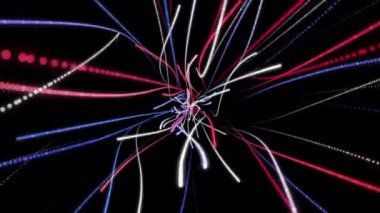 Amerikan bayraklarının renklerinin animasyonu hızlı koşar