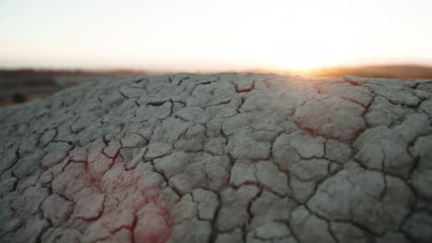 乾燥地での亀裂の閉鎖 — ストック動画