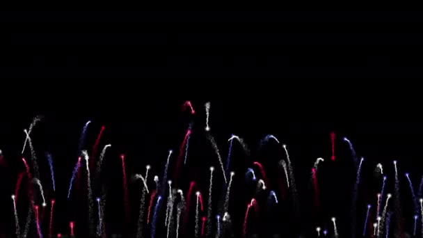 Animation Filaments Confetti Colors American Flag — Stock Video
