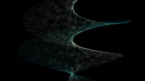 黑色背景下的螺旋Dna结构 — 图库视频影像
