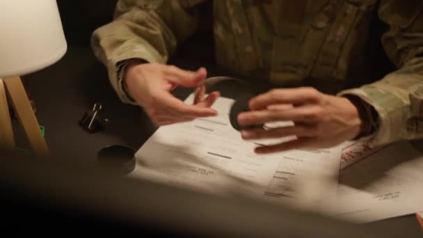 Військовий Аналіз Топ Секретний Фільм — стокове відео