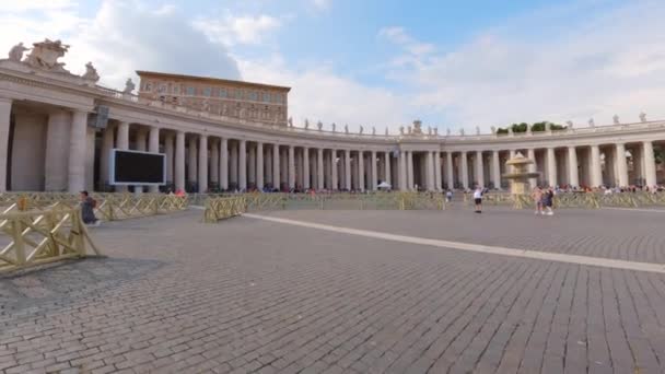 Utsikt Över Vatikanens Torg Vid Soluppgången — Stockvideo