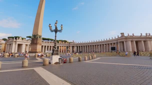 Vista Obelisco Praça Peters Roma Itália — Vídeo de Stock