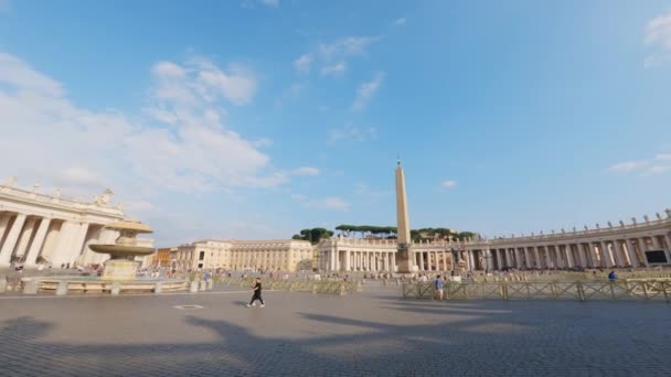 Utsikt Över Vatikanens Torg Vid Soluppgången — Stockvideo