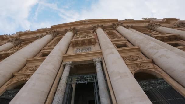 Bottenvy Över Kolonaden San Pietro Vatikanstaten Rom — Stockvideo