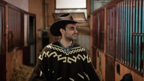 Primo Piano Cowboy Prigione — Video Stock