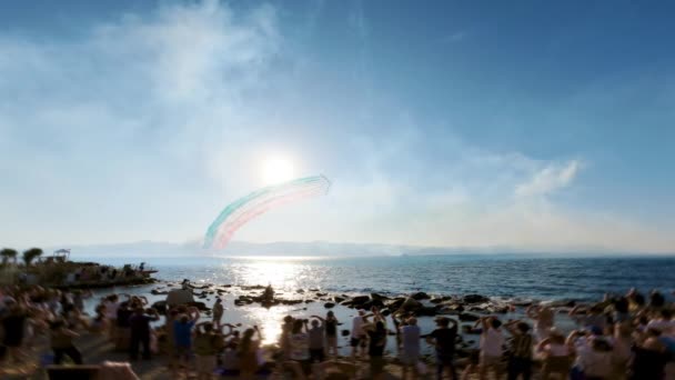 Talyan Akrobatik Devriyesi Hava Gösterisi — Stok video