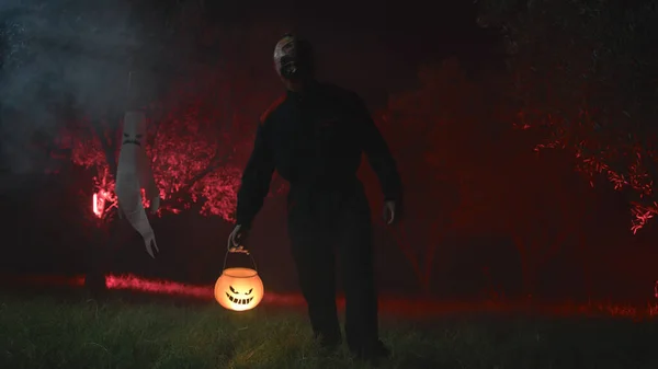 Страшный Монстр Ночь Хэллоуина — стоковое фото