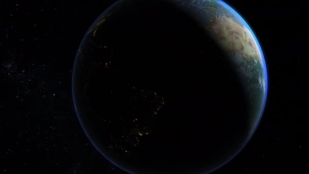Animation Earth Globe Night — Video Stock