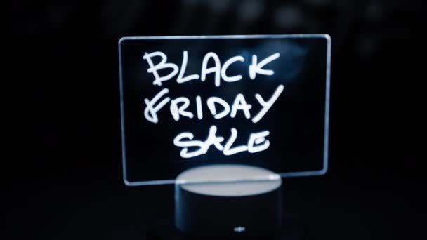 Black Friday Försäljning Styrelse Bakgrund — Stockvideo