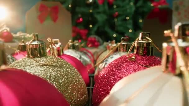 Boules Noël Décorations Sous Sapin — Video