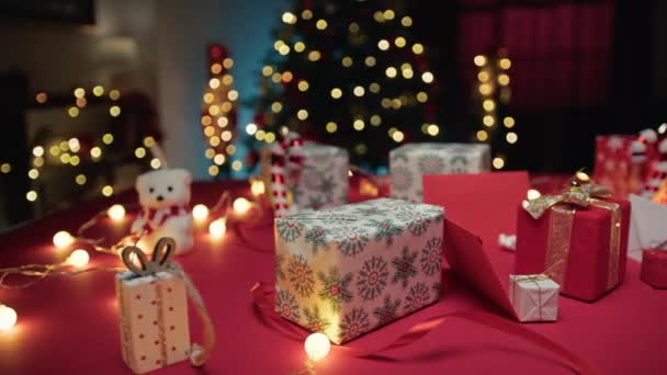 Fondo Regalo Navidad Regalos — Vídeo de stock