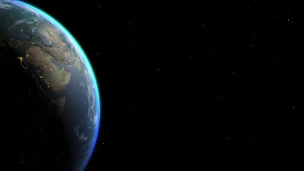 Demi Globe Terrestre Avec Espace Copie — Video