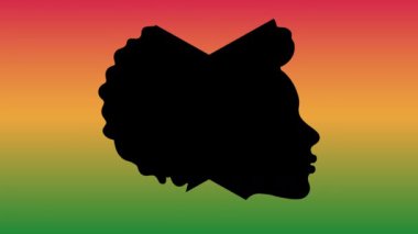 Afrika renklerinde Siyah Tarih Ayı afişi . 