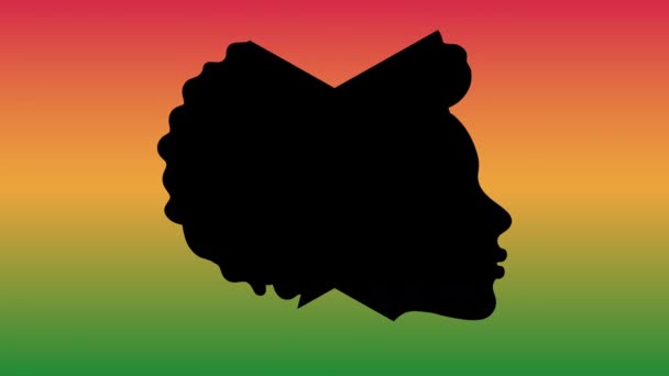 アフリカの色の黒い歴史月間バナー — ストック動画