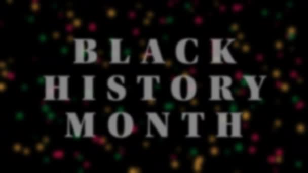Mes Historia Negra Título Fade — Vídeo de stock