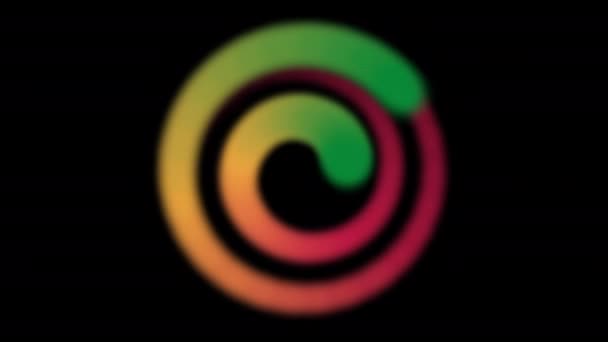 非洲颜色的同心圆在无缝循环中 — 图库视频影像