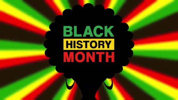 非洲色彩的黑人历史月横幅 — 图库视频影像