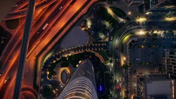 Улица Дубая Видна Высоты Птичьего Полета — стоковое видео