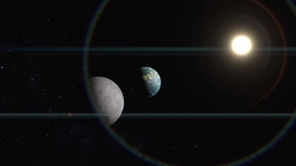 Σύνδεση Πλανητών Και Δορυφόρων — Αρχείο Βίντεο