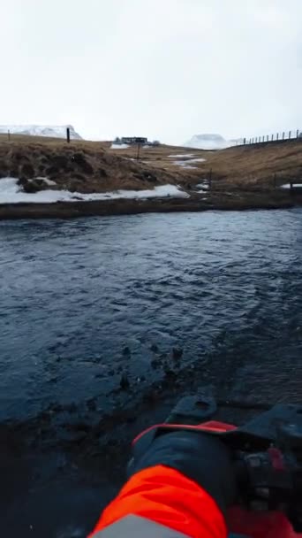 Екстремальний Стан Чотирьох Коліс Ісландії — стокове відео