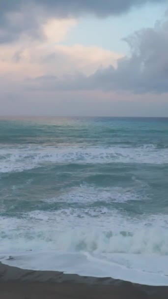 Vista Aerea Dell Oceano Tempestoso — Video Stock