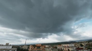 Bad Weather Clouds Time lapse over the ocean.