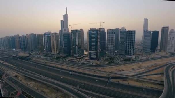 Ночи Дня Дубае — стоковое видео