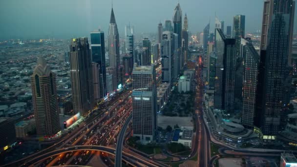 Современность Города Дубай — стоковое видео
