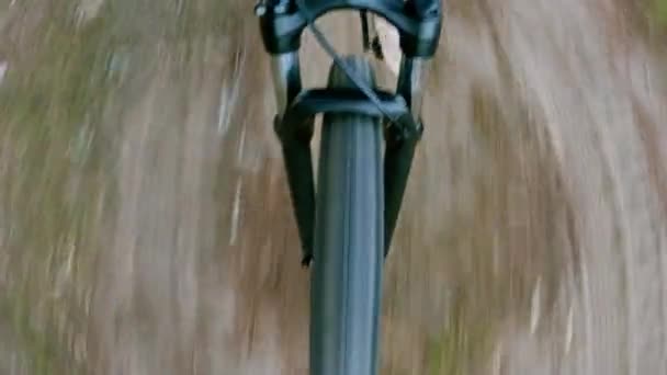 Повія Переднього Колеса Гірського Велосипеда — стокове відео