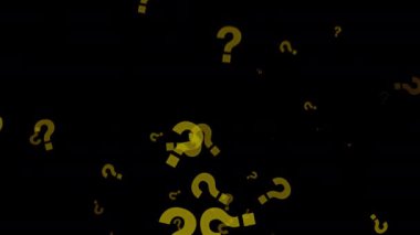 Sarı Soru İşaretleri Yükselen Canlandırma. 