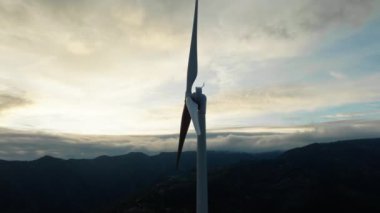 Aerial view of New generation of wind Turbine 