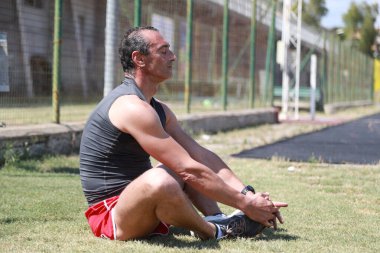 Stadyumda Profesyonel Koşu Eğitimi.