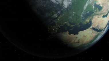 Avrupa 'nın arka planı dış uzaydan görüldü .