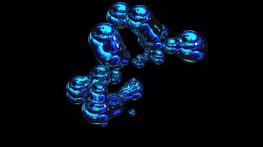 Yanardöner erimiş sıvı krom topu. Yüksek kalite 4k görüntü