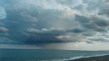 Bad Weather Clouds Time lapse over the ocean.