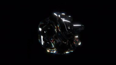 Şeffaf Sıvı Cam Şeklini Değiştirir. Yüksek kalite 4k görüntü