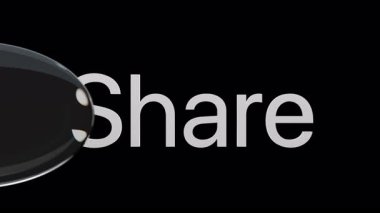 Sıvı cam küre ile işaretlenmiş metni paylaş. Yüksek kalite 4k görüntü