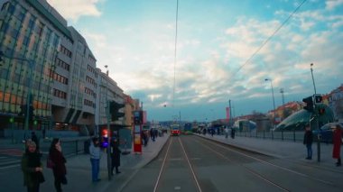 Çek Cumhuriyeti 'nden Tramvay İstasyonu .