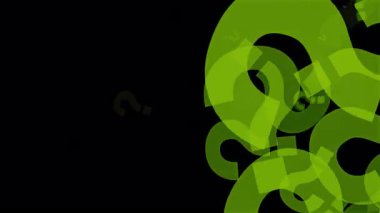 Yeşil Canlandırılmış Soru İşaretleri Dönüşü.