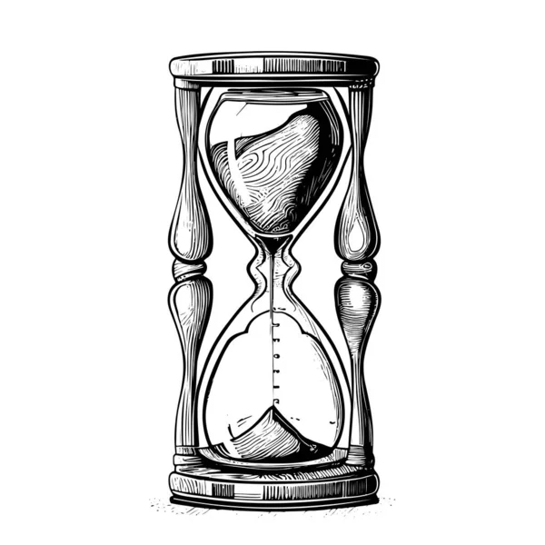 Hourglass Screenting Justice Vector Illustration — 스톡 벡터