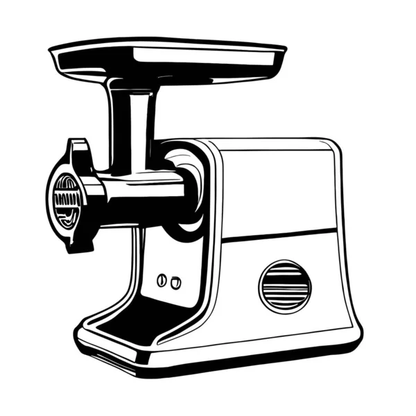 Μηχανή Κοπής Κρέατος Απλή Ζωγραφισμένη Στο Χέρι Εικονογράφηση — Διανυσματικό Αρχείο