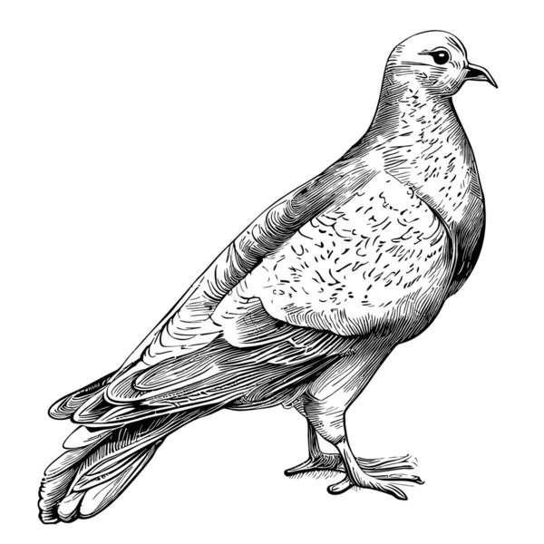 和平之鸽手绘涂鸦画图 — 图库矢量图片