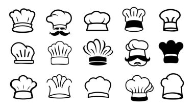 Aşçı şapkası çizimi çizgi roman boyama kitabı, logo