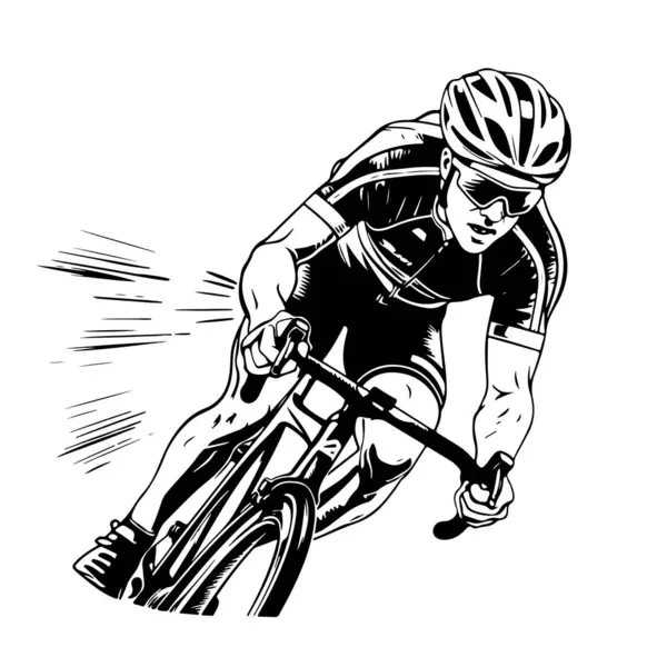 Cycliste Sur Son Vélo Route Silhouette Vectorielle Abstraite Cycliste Illustrations De Stock Libres De Droits