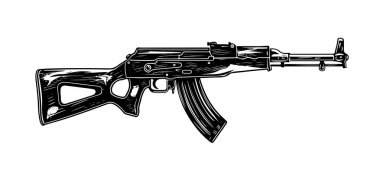 Misket tüfeğinin el çizimi. Klasik illüstrasyon